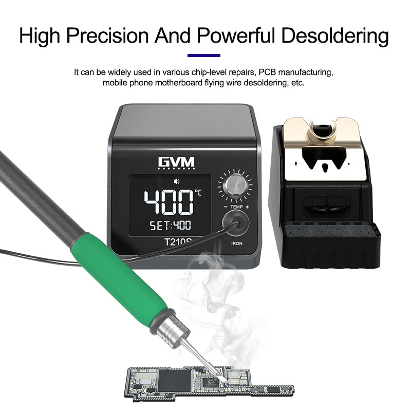 C210 Precision Soldering Station - GVM T210S Smart Soldering Station 120W