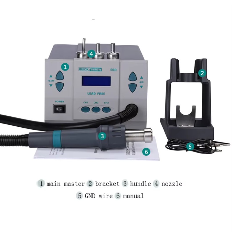 Original 1000W    QUICK 861DW  - đánh giá và giá Hot Air Rework Station 861Dw